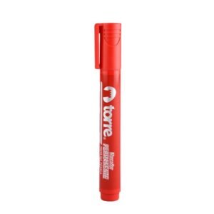 Lapiz marcador plumon grueso permanente rojo torre