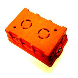 Caja embutida tipo ticino naranja/gris tabique