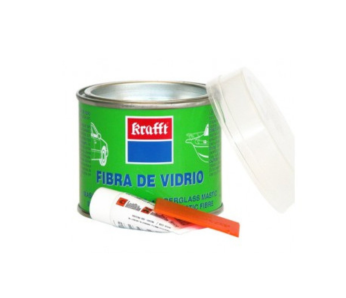 Masilla fibra de vidrio krafft 250grs c/endurecedor