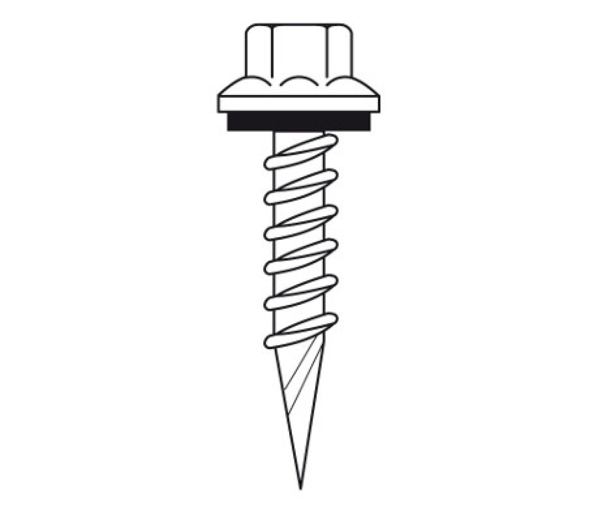 Tornillo hexagonal punta espada 2 1/2