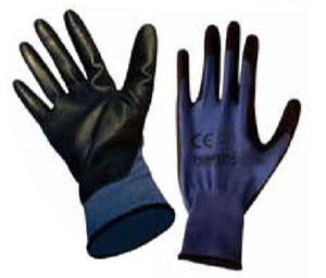 Guantes ultraflex pu azul/rojo