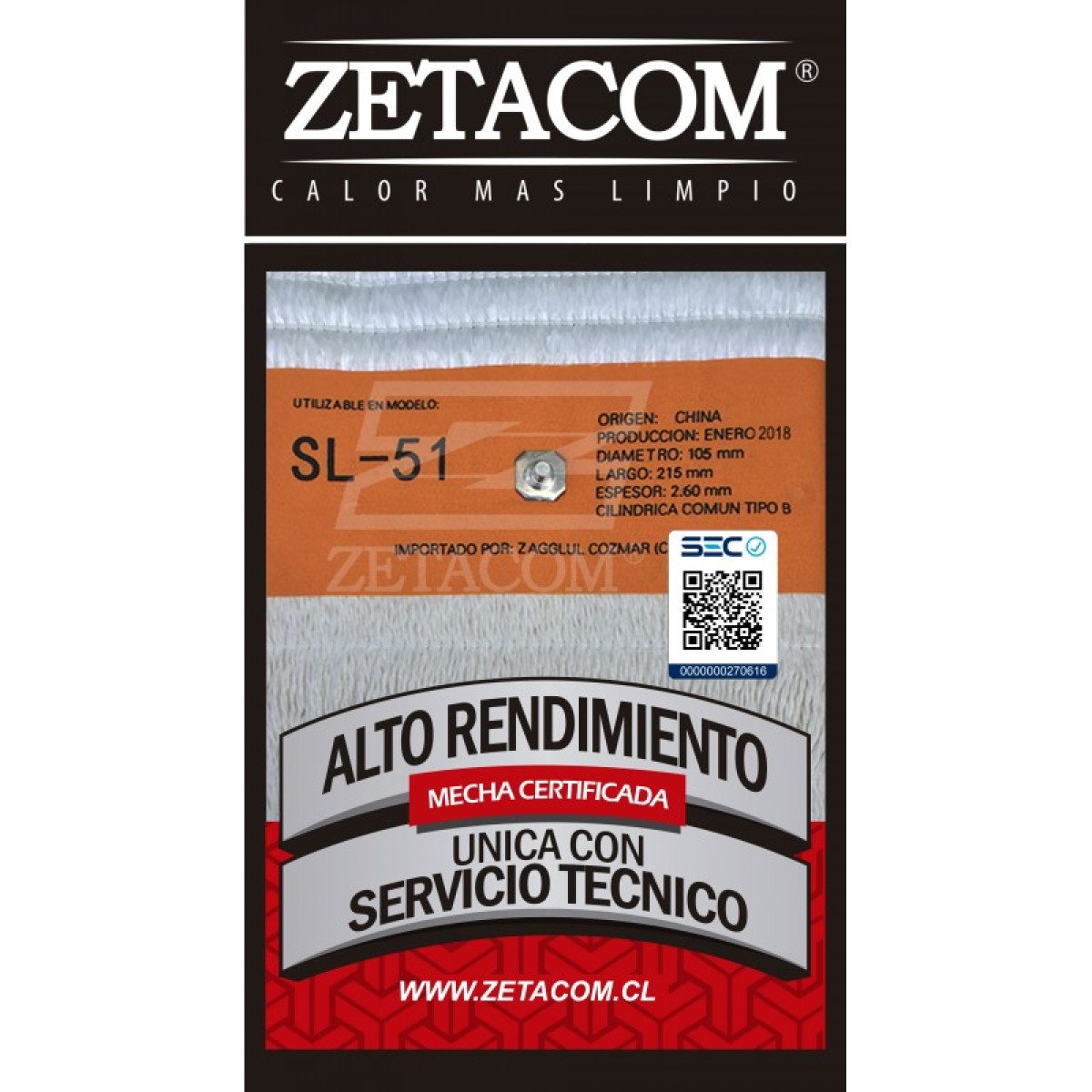 Mecha estufa corona sl-51 zetacom
