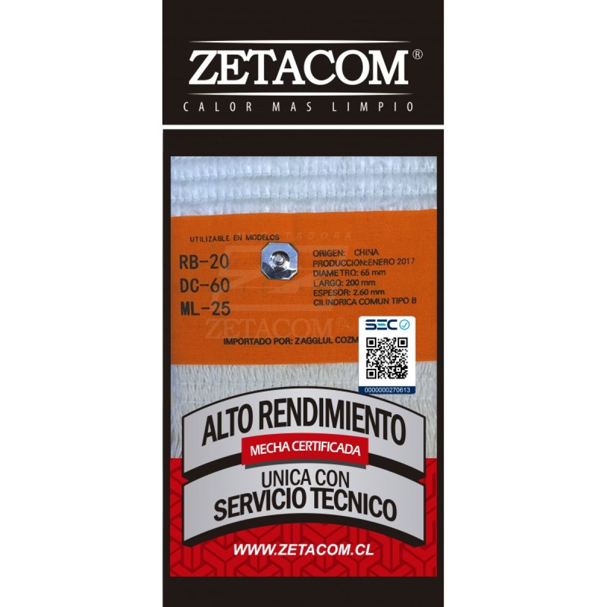 Mecha estufa toyoset ml-25 zetacom