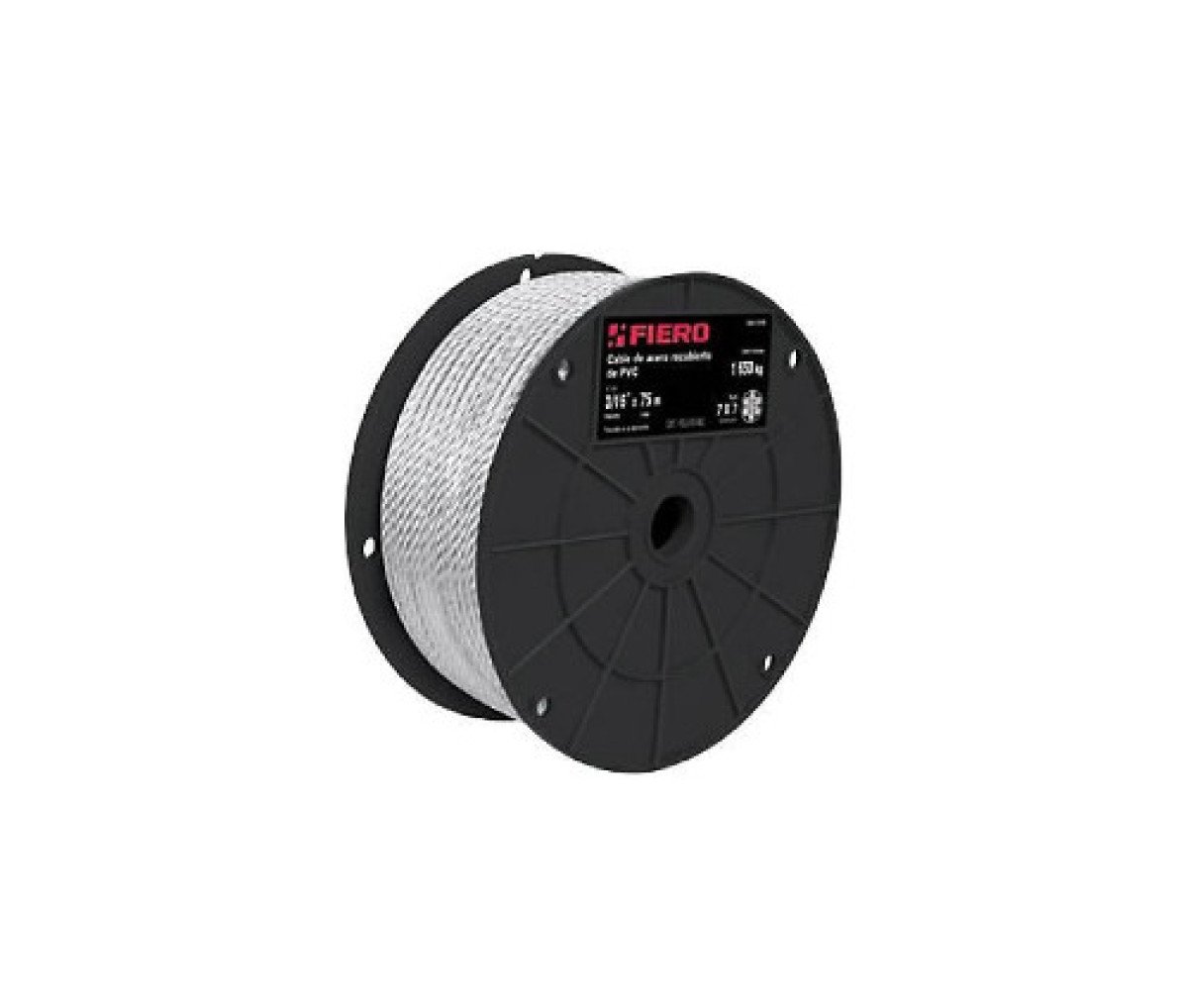Cable acero 1/8 (3 mm) carrete 75 mts