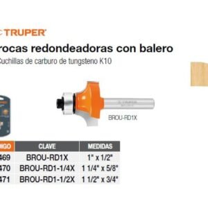 Fresa 11469 redondeadora 1’x1/2′ truper