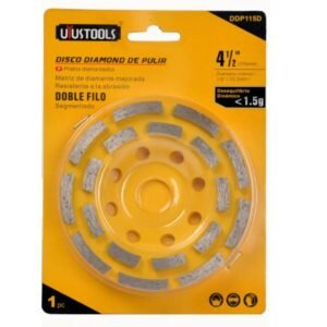 Disco diamantado copa piedra 4 1/2 doble filo uyustools