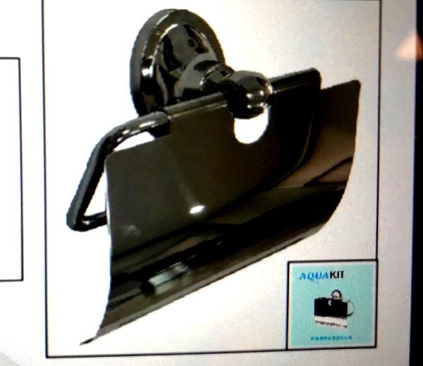 Porta rollo metalico cromado taumm