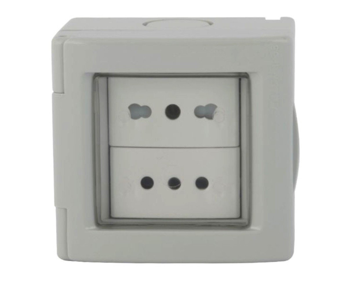 Caja intemperie 2 enchufes 10 y 16a kalop