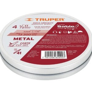 Disco corte metal 4 1/2 1mm delgado truper (pack 10un)