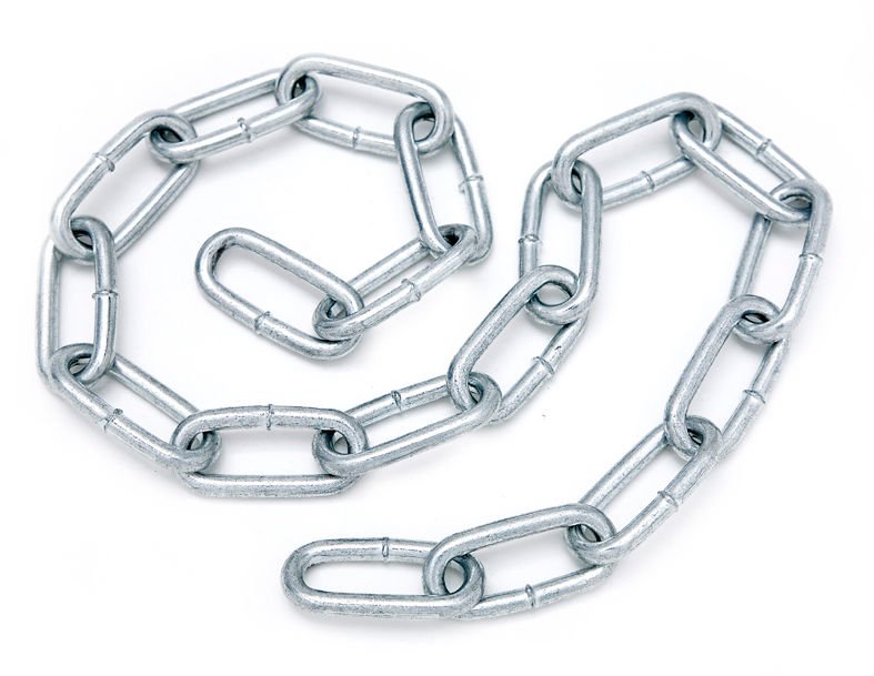 Cadena metalica eslabon larga 6 m/m