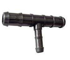 Tee negra 3/4x1/2