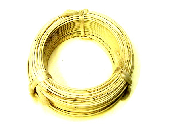 Cable 4 m/m nya blanco
