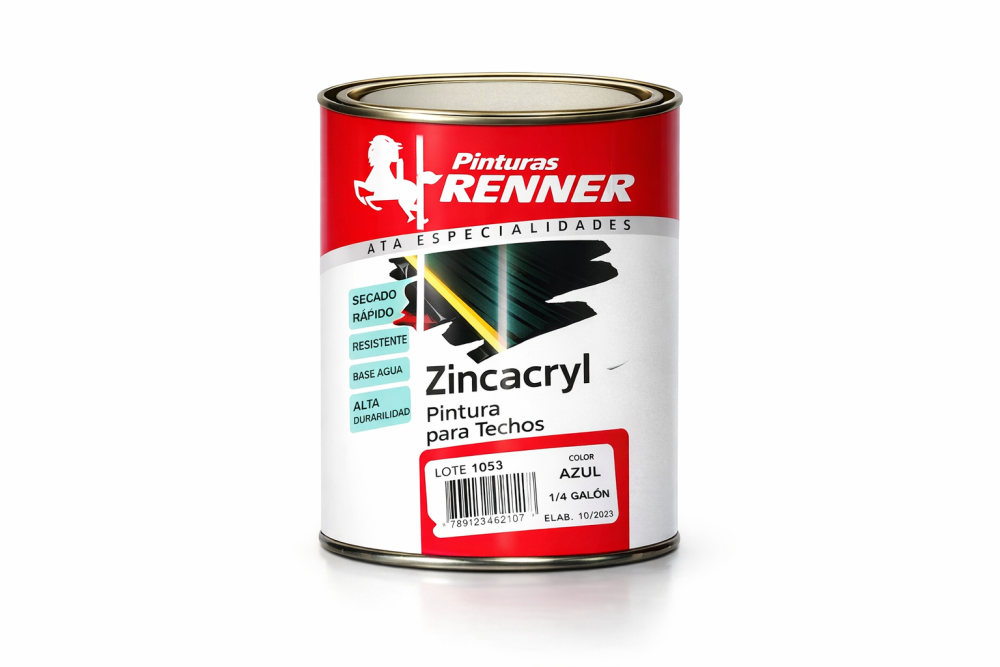 Pintura techos 1/4 gal azul renner