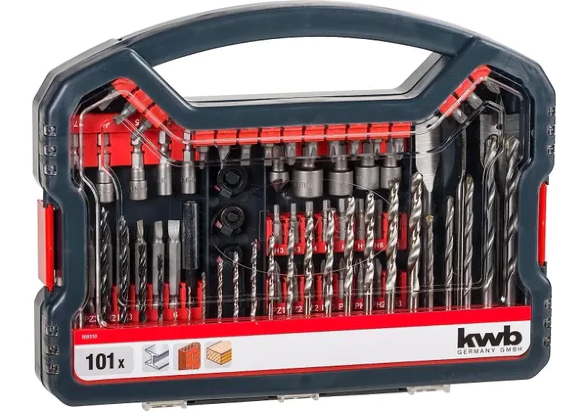 Jgo brocas puntas dados 101pzas kwb