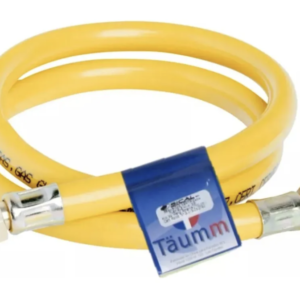 FLEXIBLE GAS ESTUFA 3/8' HI-IZQ X 3/8' HI-IZQ AMARILLO 100 CMS CERTIFICADO TAUMM