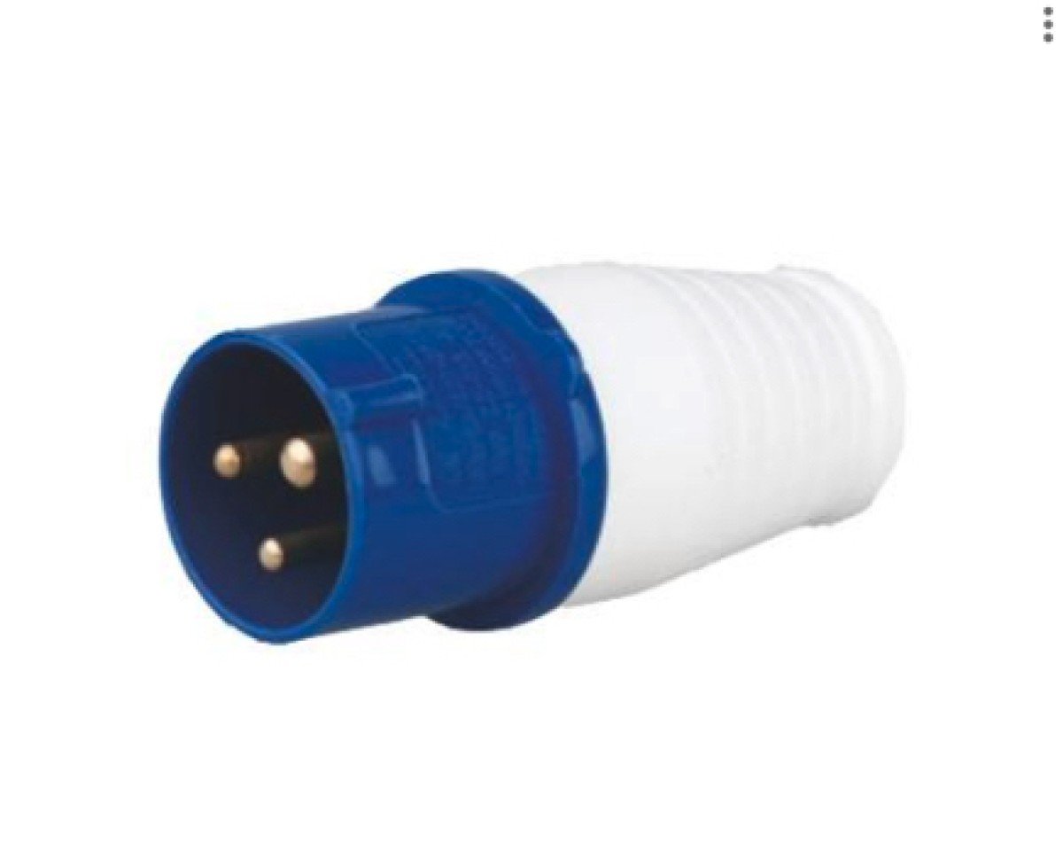 Enchufe macho industrial 32a volante 2p+t