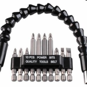 JGO PUNTAS 10PZAS CON EJE  FLEXIBLE KWB