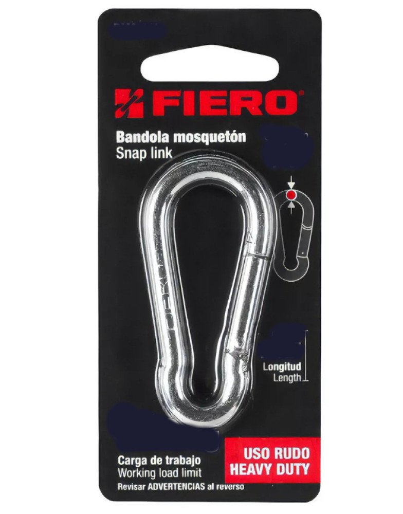 Mosqueton acero 4′ 350kg fiero