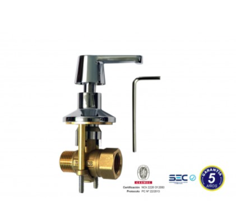 LLAVE GAS ENCIMERA 1/2' HI-HE HOFFENS - Imagen 3