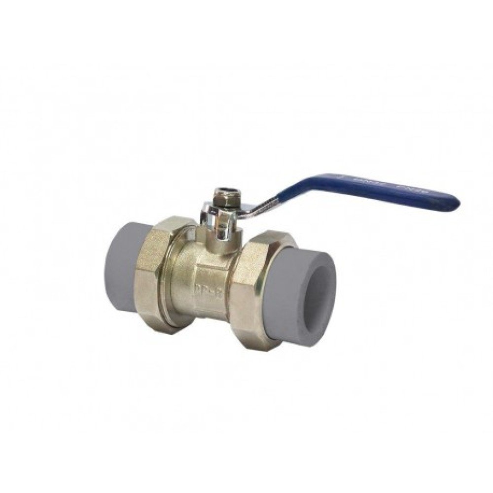 Llave de bola ppr 25mm cuerpo metalico fusion/fusión pn-20