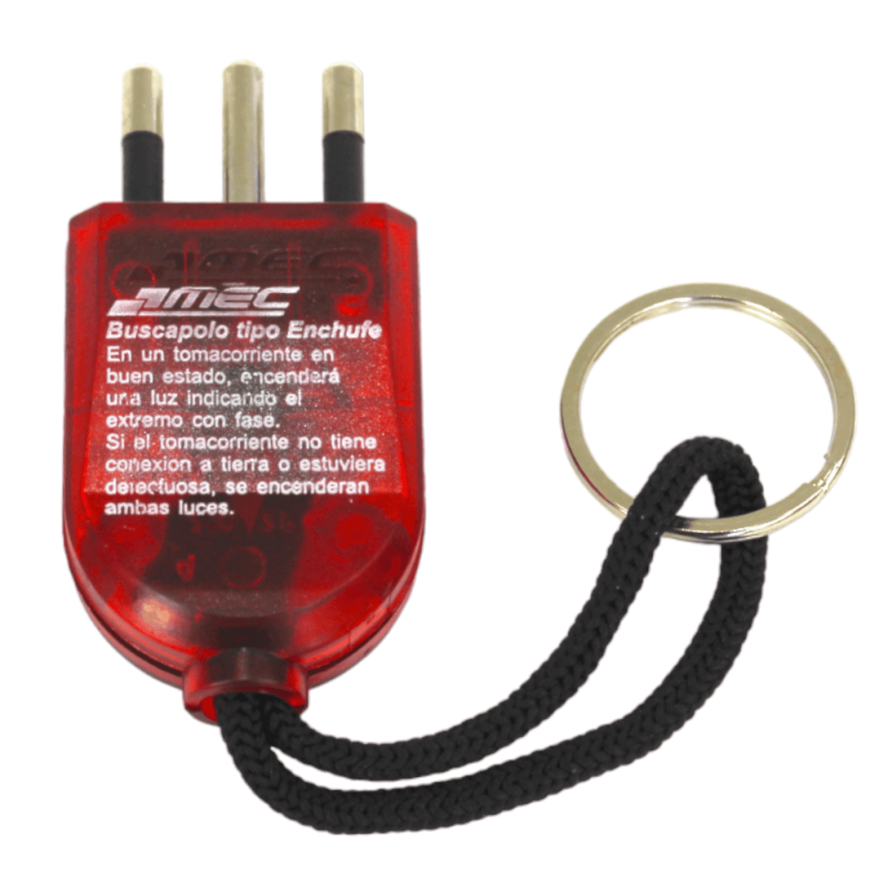 PROBADOR DE CORRIENTE LLAVERO BUSCA FASE 220 A 250V ROJO - Imagen 2