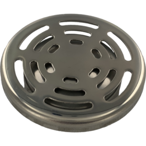 Pileta ac inoxidable 10x10 rejilla redonda para receptaculo en obra cp003 corsovalv